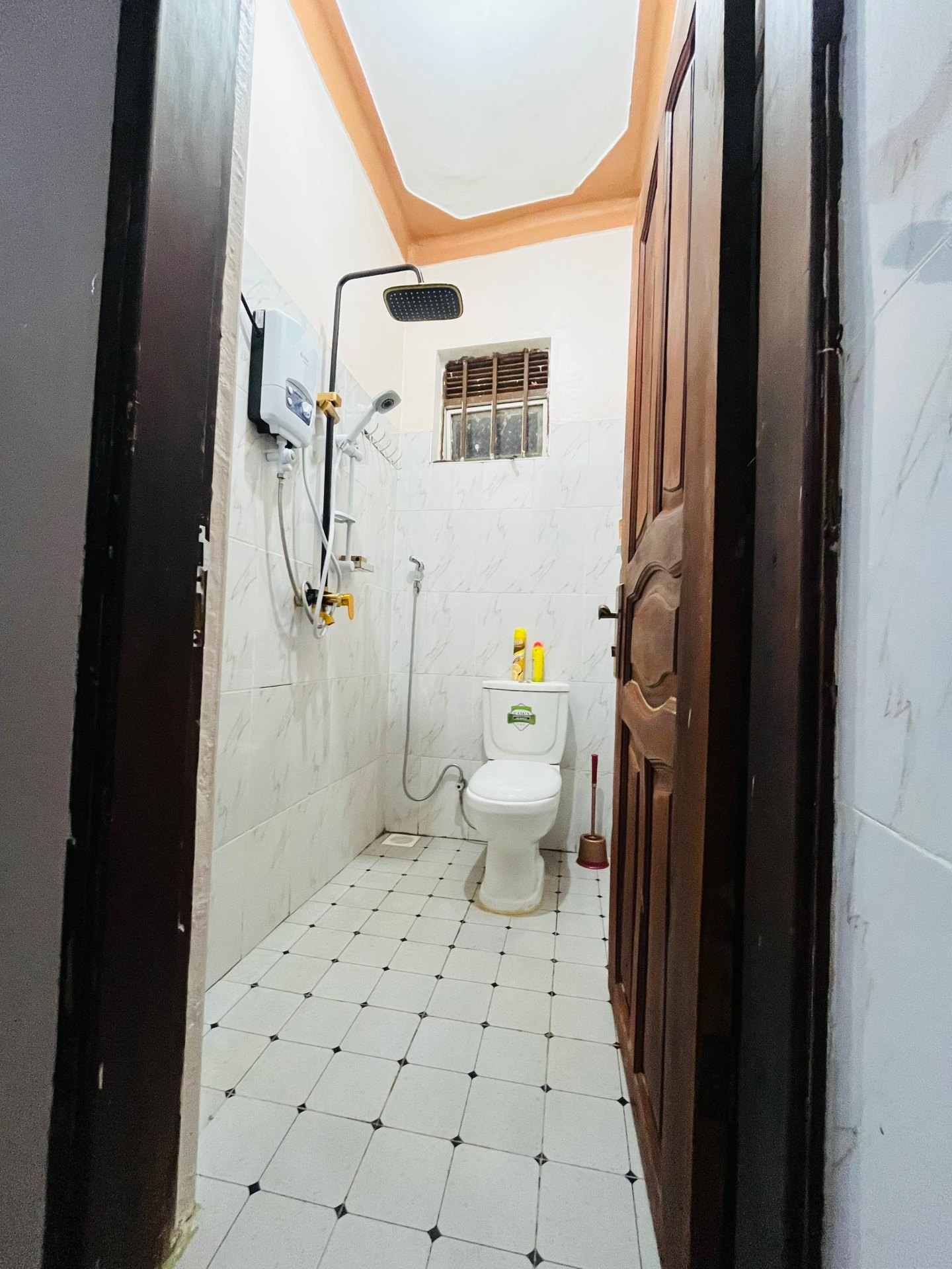 Private bathroom with hot shower